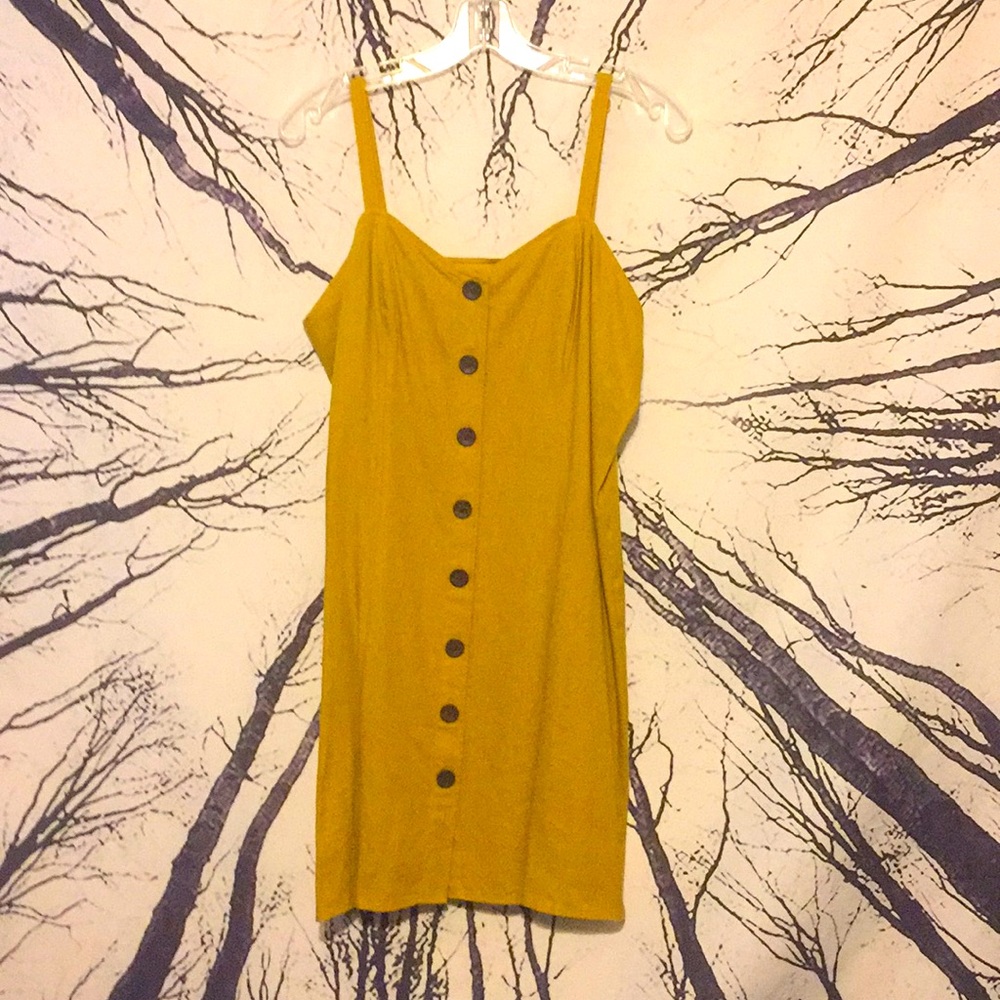 Yellow Button Dress